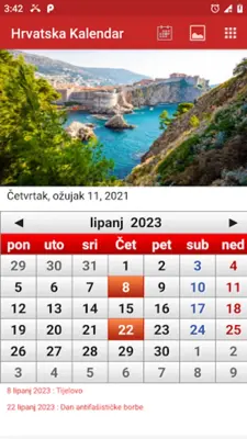 Croatia Calendar 2023 android App screenshot 0